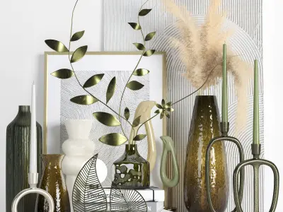 Decorative set 01 3D model 5