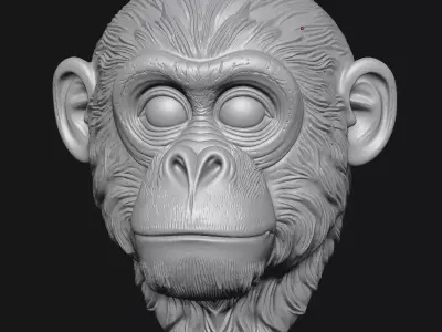 Chimpanzees 3D print model