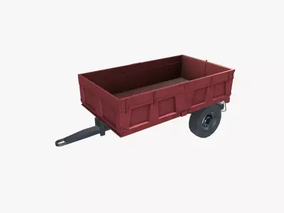 Dumpster Trailer Low-poly 3D model