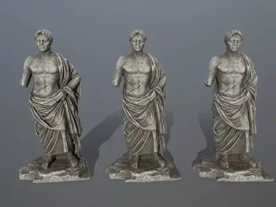 statue roman Low-poly 3D model