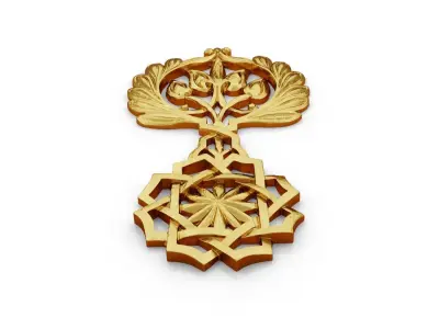 Classic carved decor ornament 473 3D model