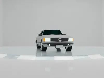 MERCEDES SL 1972 - LOW POLY 3D model
