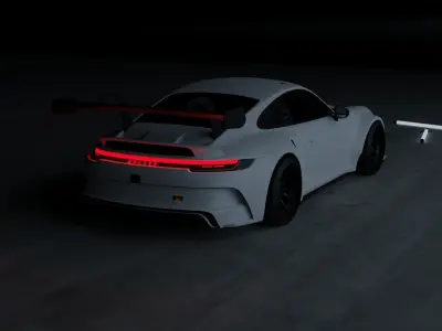 Porsche 911 GT3 Brabus Low-poly 3D model