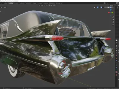 Cadillac Hearse Space Wagon Victoria SS 1959 3D model