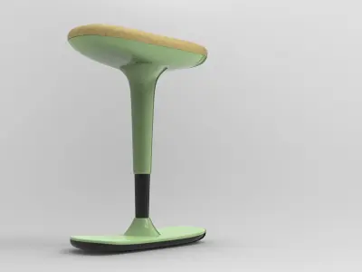 Junq Stool Low-poly 3D model