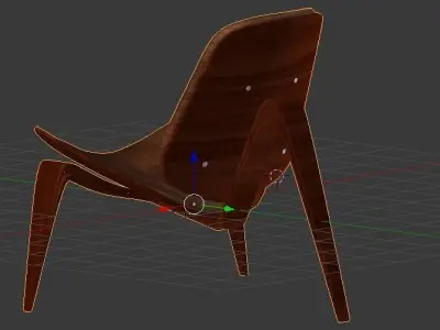 Chair with seat and back 3D model