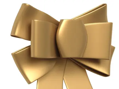 Christmas Bow Ribbon 20 Low-poly 3D model