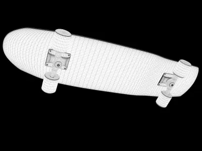 skateboard popart PBR 3D model