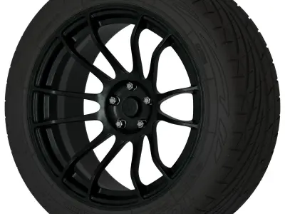 AVID1 AV20 Aftermarket Wheel Low-poly 3D model