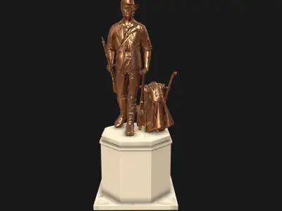 Minuteman Sculpture ready to 3D printing 3D print model