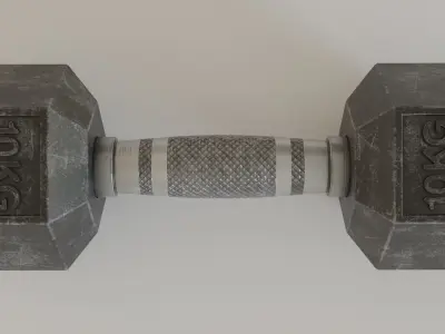 Hex Dumbbell 10 kg Used New and Dirty Free low-poly 3D model