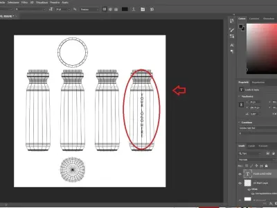 Sportive Water Bottle with EASY CHANGEABLE BRAND 3D model