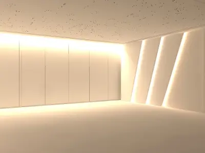 Car studio interior 3D model