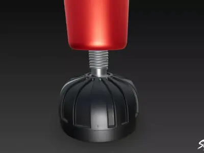 Standing Boxing Bag Low-poly 3D model