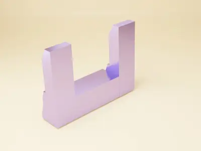 MODERN TV RACK Low-poly 3D model