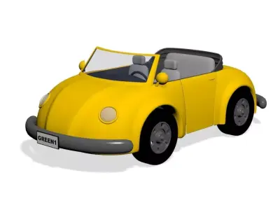 3D Cartoon Car 3D model