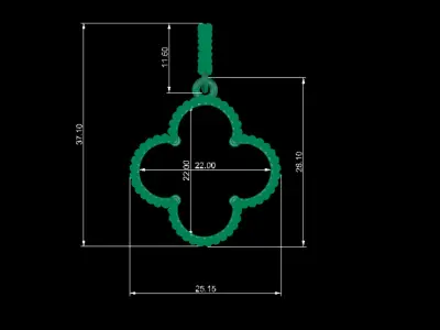 Pendant Van Cleef 3D print model
