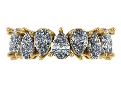 pear shape full eternity ring reverse sides  3D print model
