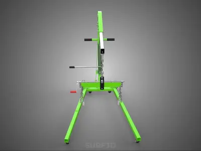 MOBILE ENGINE CRANE HOIST LIFTER STAND LEVELER BALANCER LOAD TON 3D model