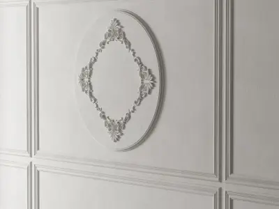 Classic 3D Wall Panel Elegant Design for Interior Decor 9 3D model