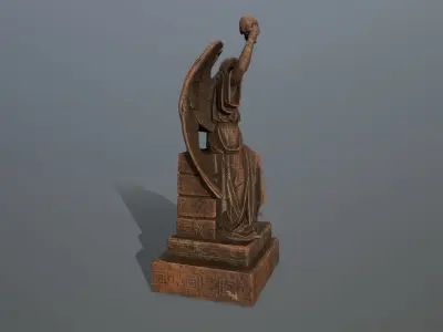 statue 2 of angel Low-poly 3D model