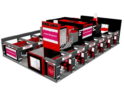 Booth Exhibition Stand a583a 3D model