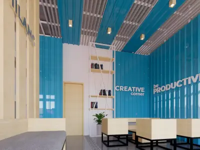Industrial Interior Office 3D model
