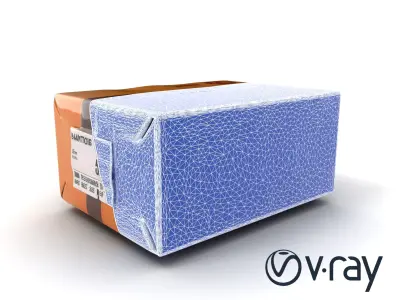 Express Parcel Box Vintage model pack Low-poly 3D model