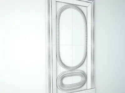 Antique Jodhpur Window Mirror 3D model