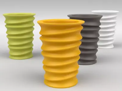 Swizzle Planter 3D model