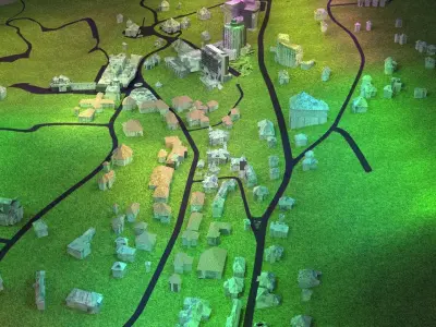 Modeling for Sovata village in Romania 2022 Low-poly 3D model