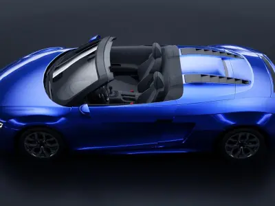 Audi R8 Spyder Low-poly 3D model