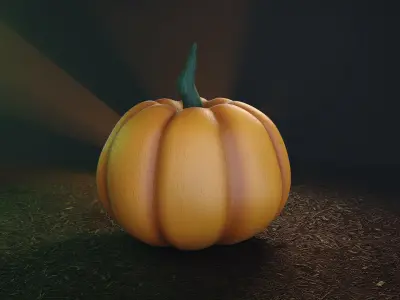  Jack o lantern-Pumpkin halloween Low-poly 3D model