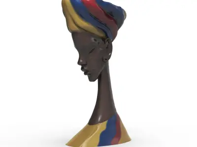 African Woman - Palenquera de Cartagena - STL for 3D printing 3D print model