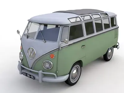 VOLKSWAGEN T1 SPLIT SCREEN 1967 3D model