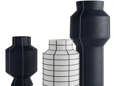 Decorative ceramic vase 2 3D model