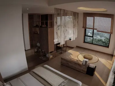  Chinese Bedroom interior 123 3D model