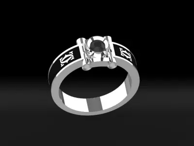 enamel man ring Free 3D print model