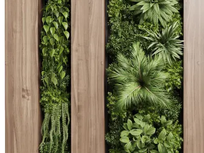 Vertical graden wall decor box  3D model