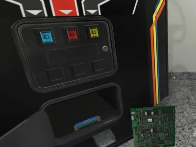 90s Arcade Racing Game Machine Low-poly 3D Model Low-poly 3D model