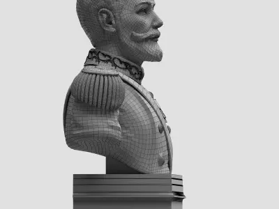 Imperator bust of soldier 3D print model