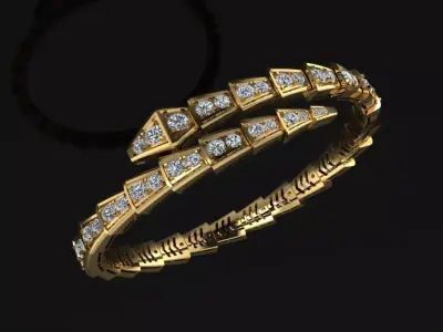 Serpenti Viper Bracelet 3D print model