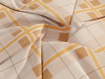 folded and twisted cloth product render 3D model