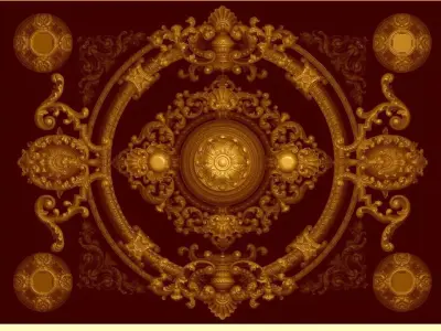 1 set of the most vip classic ceiling 3d 3D print model