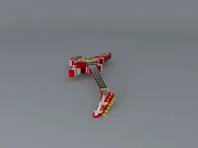 Eddie Van Halen Ibanez Destroyer guitar Free 3D model