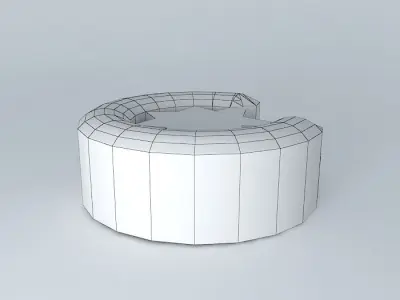 Cube wooden box with flower Free 3D model