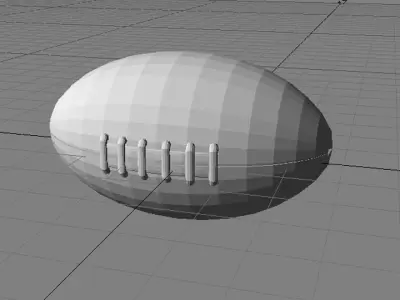 Sport Ball - Rugby 3D model