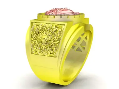 Medusa and Dragon Luxury Men Ring Design 93a 3D print model
