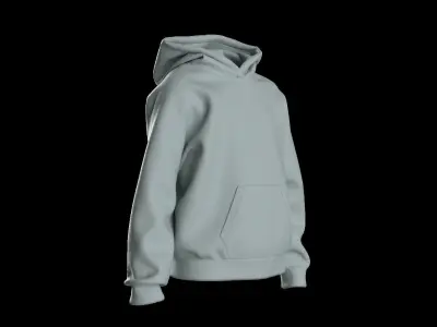 Kids male hoodie 3D model