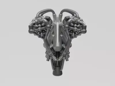 Scifi Proton Propulsion Engine Concept 3D model